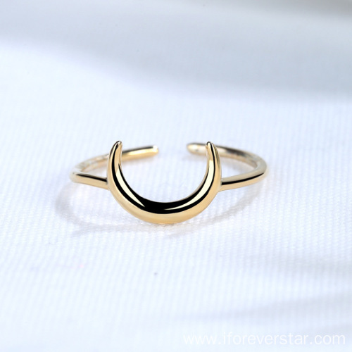 Heart Shaped Metal Silver Gold Ring Jewelry